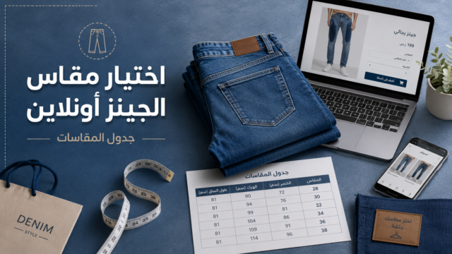 اختيار مقاس الجينز المناسب أونلاين حسب قياس الخصر والطول